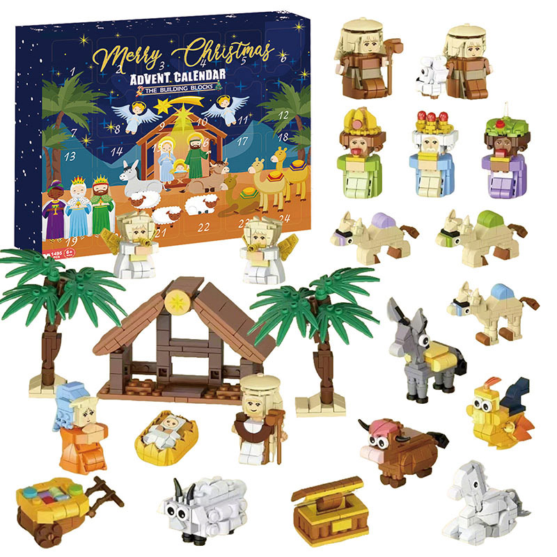 Building Block Mini - Kotak Hadiah Kalender Advent Natal 2026,